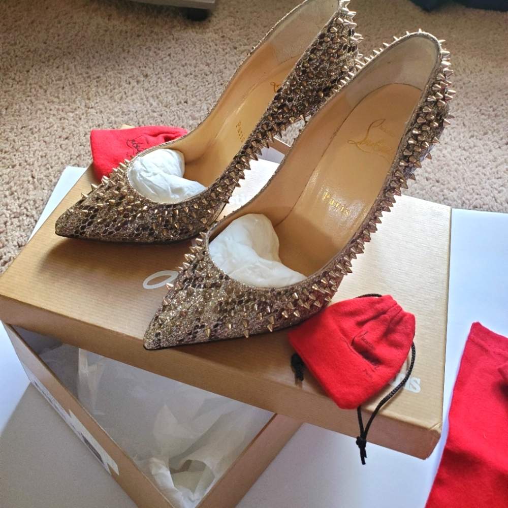 Ladies Christian  Louboutin Spike heels SZ36.5